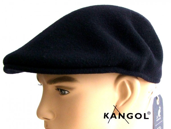 Kangol Flatcap 504 Cap blau Mütze Kappe Schiebermütze Schildmütze Schurwolle