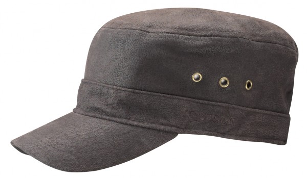 Alpha Leder Armycap braun von Stetson